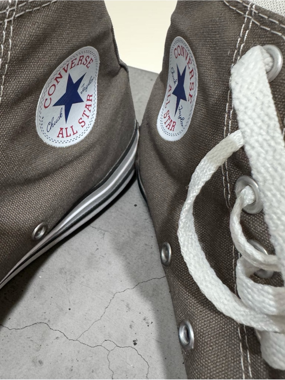 Converse Chuck Taylor High-Top Canvas Sneakers in Grey with White Accents - Picture 8 of 9